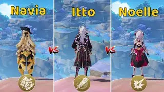 Navia vs Itto vs Noelle - Best Geo DPS Character Comparison - [ Genshin Impact ]
