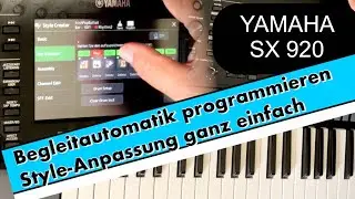 einfache Styleprogrammierung am SX 920, Anpassung des Styles an Musiktitel