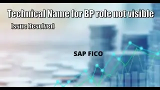 The technical Name for BP role is not visible, Issue resolved. #sapfico #BProle #saps4hana #s4hanafi