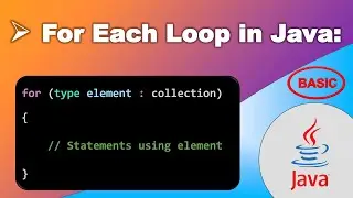21 For Each Loop in Java || CodeCelebration