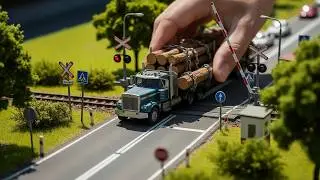 Train Emergency Stop 🚆⚠️ Logs on Track | Realistic Miniature Diorama
