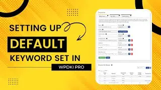 Setting Up Default Keyword Set In WPDKI PRO | WPDKI.COM