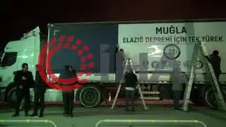 Muğla’dan Elazığ’a 9 tır yardım