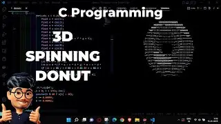 Coding a 3D Spinning Donut | ASMR Programming - No Talking