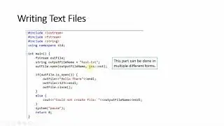 C++ Text File I/O
