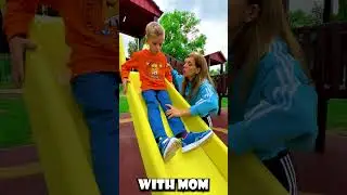👍🏻 Cine este mai distractiv 🤩 Who is more fun in the amusement park 🎠 #shorts