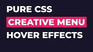 CSS Creative Menu Hover Effects | HTML CSS Hover Effects