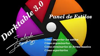 Cómo importar, exportar y organizar los estilos en Darktable