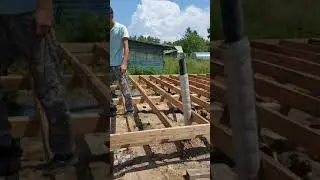 Обвязка и лаги пола каркас 7×8