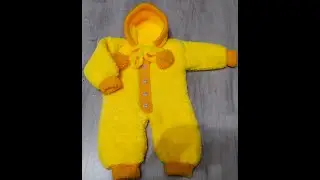 Children's overalls with knitting needles. Master class. Part 3.