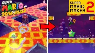 Super Mario 3D World Champion's Road 👑 Recreated In Mario Maker 2!