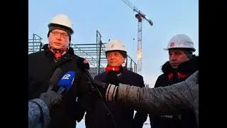 Максим Сушинский, Александр Дыбаль и Александр Бурков на стройплощадке Академии 