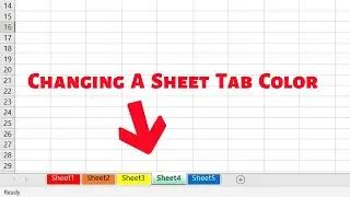 How to change a sheet tab color in Excel.