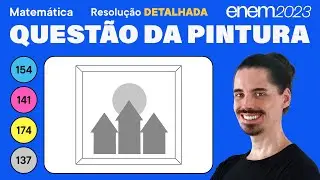 🔵 Questão da pintura no quadro: ENEM 2023 Matemática (Detalhada) - Fundamentos da Geometria Plana