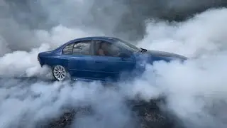 Ford falcon bf burnout , on rims