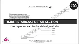 How To Draw Detail Sections | Timber Staircase Details | AutoCAD + TurboCAD | Staircase Section