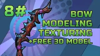 Blender 3d modeling - 8, modeling and texturing bow + free 3d model