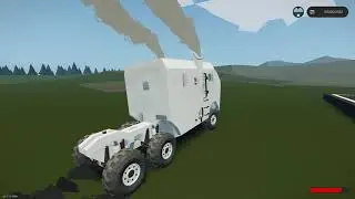 Немного дрифта (заносов) в stormworks, ёбнутый тягач жгёт покрыхи
