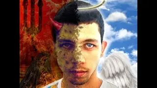 Photoshop CC (Efeito metade Anjo e metade Demônio)