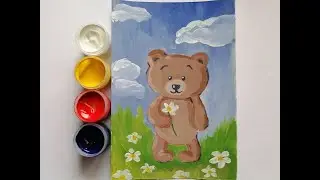 Как нарисовать медвежонка поэтапно