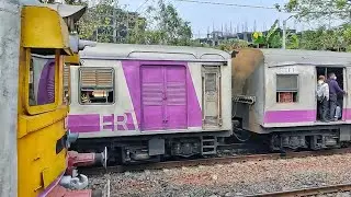 perfect parallel local train crossing | conventional mode local train | sealdah section local train