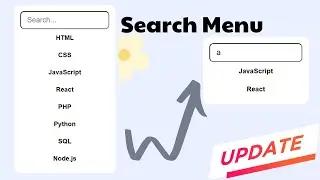 Search Menu - HTML, CSS & JavaScript / How To