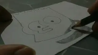 Cara Menggambar SIMPSONS art siluet