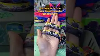 Packing Nonbinary Bat Bracelets🦇💛🤍💜🖤#nonbinary #bracelet #smallbusiness at skyebluez.com