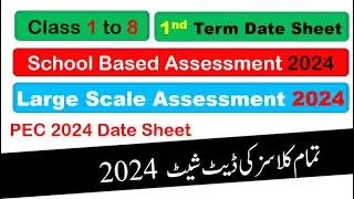 News About PEC Exam First Term Date Sheet 2024 | School Based Assessment First term | 1st term 2024