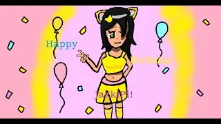 Celebrating my Birthday by drawing a Birthday graffiti!