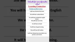 Future perfect tense 🔥daily use English sentences 