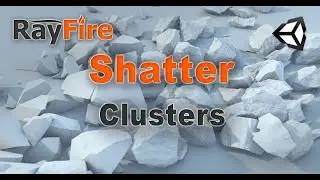 RayFire for Unity. Shatter. 8 Clusters.