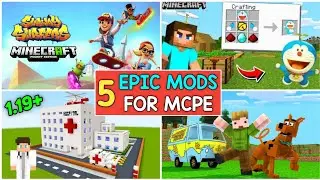 Top 5 epic mods for minecraft pocket edition || Best Minecraft mods 1.19