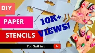 DIY Nail Art Stencils with paper!!--fast and easy nail art
