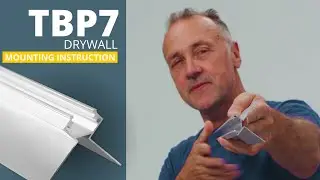 TBP7 LED Drywall Profile for outside Corners Only Light Line Visible | installing instruction