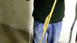 установка тетивы на прямой  лук