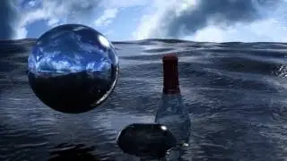 ocean scene rendered with 3ds Max