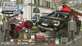 COMMING BACK HOME FROM CAMPING & CLEANING GARAGE | Public Work | Farming Simulator 22 | Episode 79