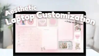 AESTHETIC LAPTOP CUSTOMIZATION I HOW TO ADD GIF TO YOUR LAPTOP WALLPAPER + free template