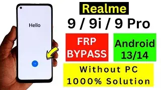 Realme 9/9i/9 Pro FRP Bypass Android 13/14 (WITHOUT PC) - No Reset Option Work - No Setup Smart Lock