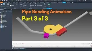 Autodesk Inventor Tutorial - Pipe bending animation Part 3/3