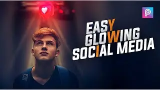How To Add Glowing Social Media Icon To Your Picture Using Your Phone | Picsart Editing Tutorial