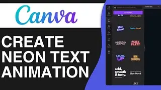 How to Create Neon Text Animation in Canva (2024)
