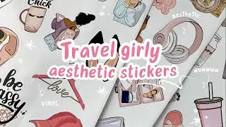 Travel girly sticker sheets 🎀🤍 Aesthetic stickers from Meesho 💗✨ #aesthetic #sticker #meesho