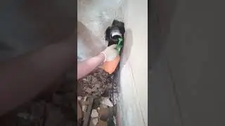 Резка трубы в стене плазморезом