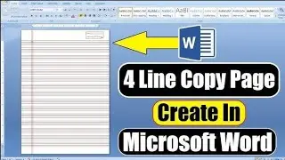 Microsoft Word me four line copy kaise banaye | word me copy kaise banaye |word table se copy banaye