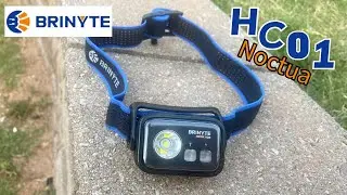 Brinyte Noctua HC01 Headlamp - Unique Strap Design, Battery Options, & Throw+Flood