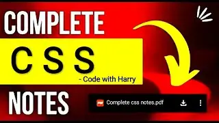 CSS PDF 😱 NOTES COMPLETE || BY CWH SIR