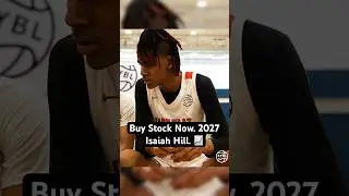 6’10 Isaiah Hill is on the rise 😈 #indiana #basketball #eybl #indyheat #shorts