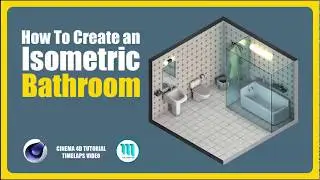 Cinema 4D Tutorial - Interior Bathroom Design Speed Art - Isometric